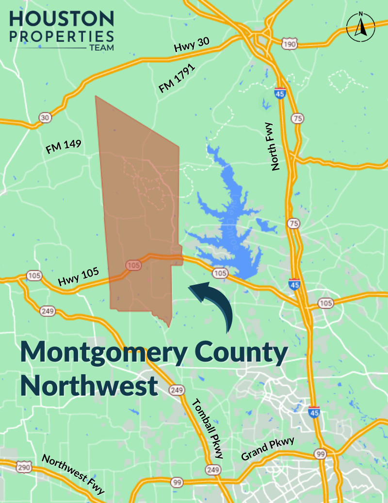 Montgomery County Northwest Map