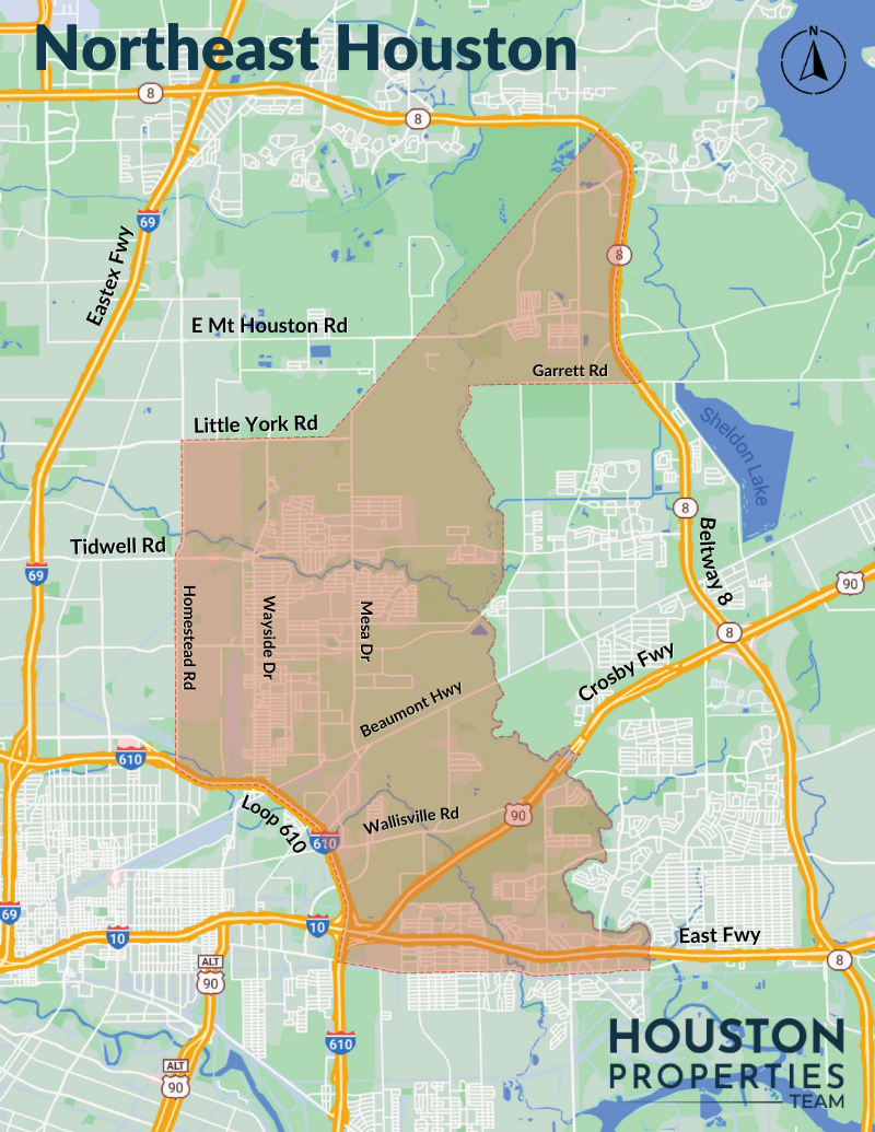 Map of Northeast Houston