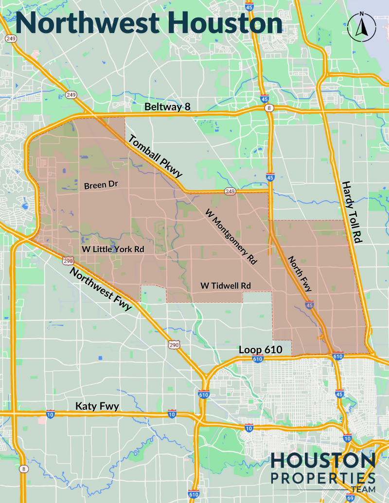 Map of Northwest Houston