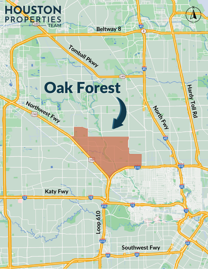 Oak Forest East Map