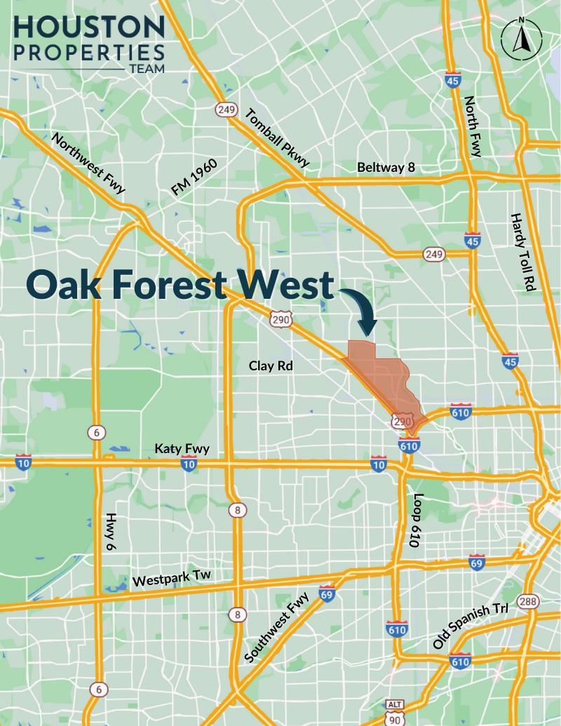 Oak Forest West Map