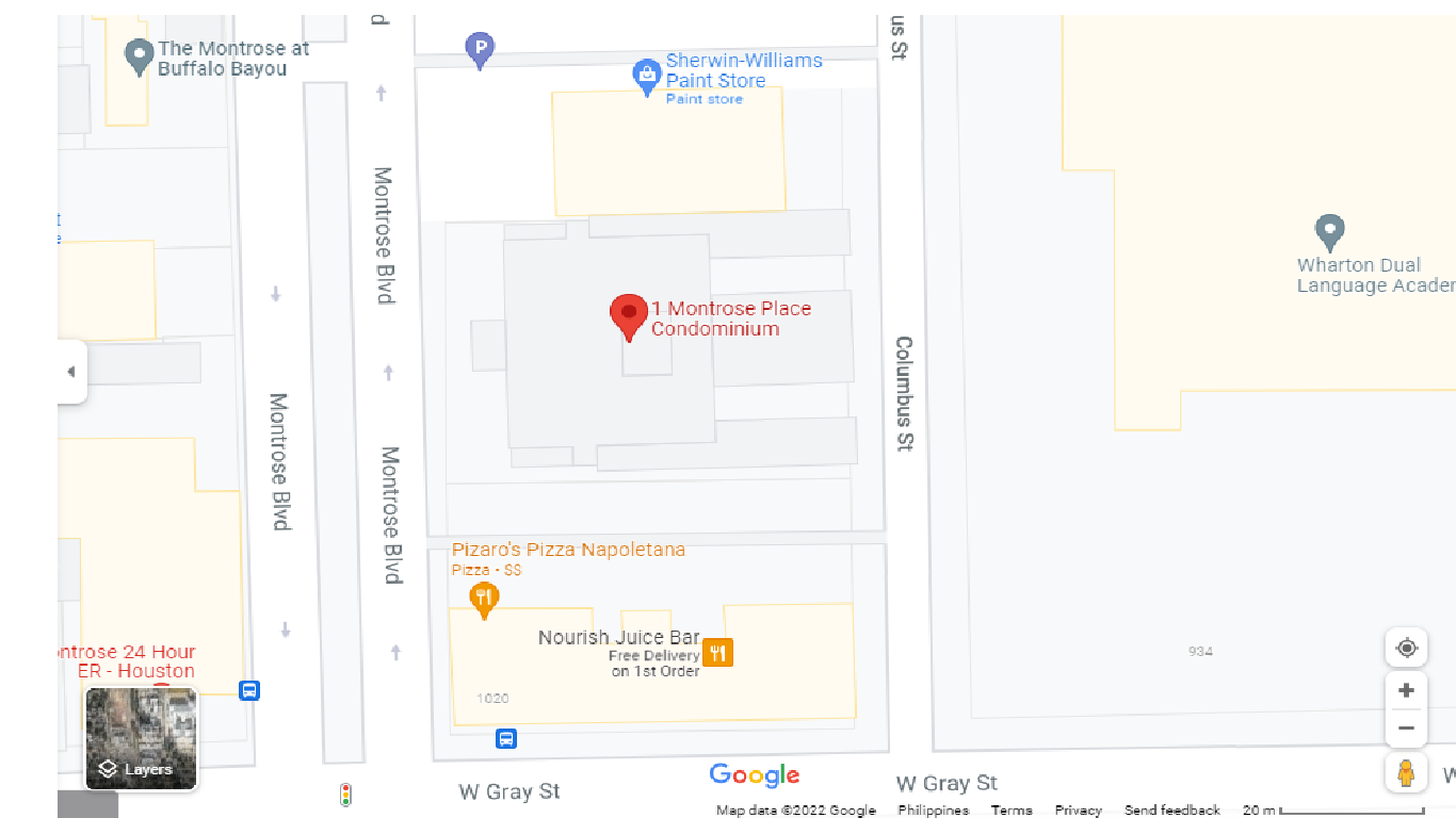 Map of One Montrose Place