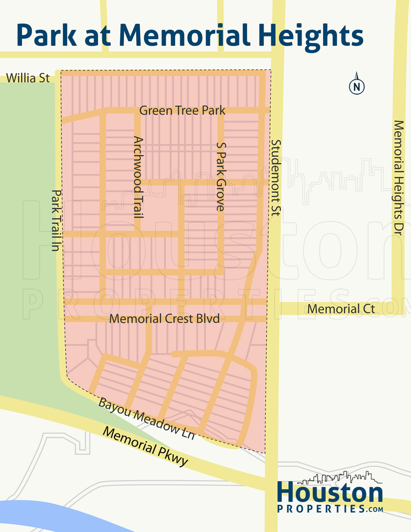 Map of Park At Memorial Heights