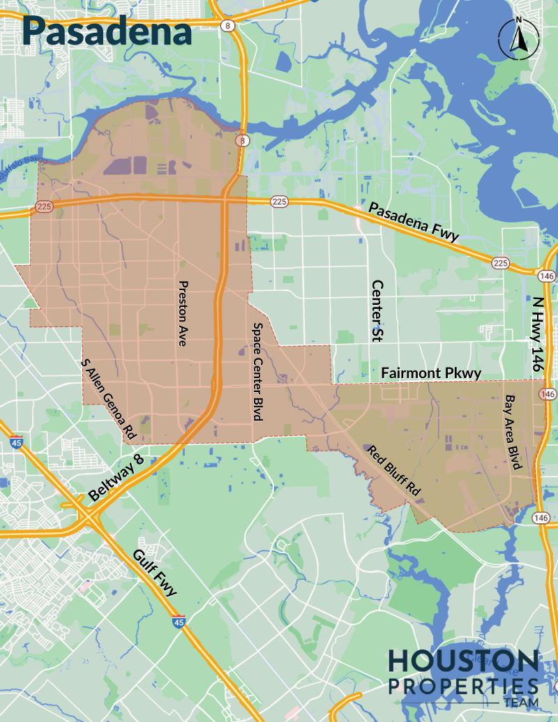 Map of Pasadena