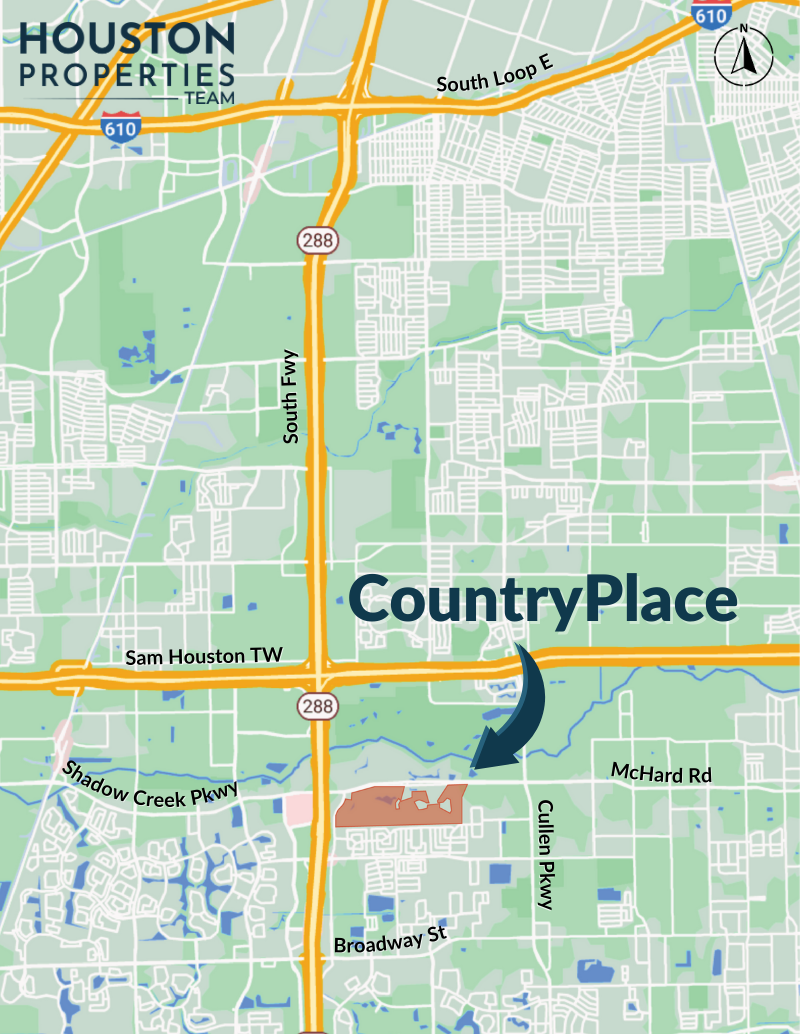 Pearland: CountryPlace Map