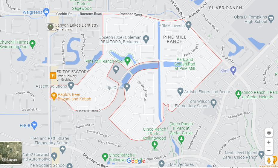 Pine Mill Ranch Map