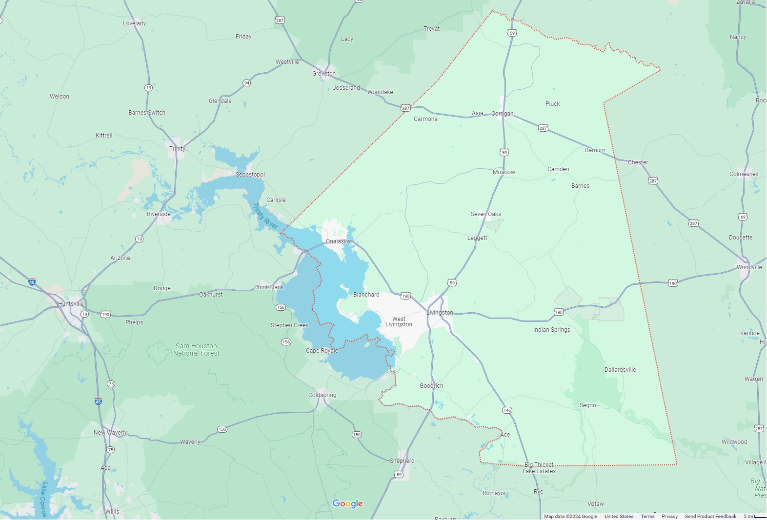 Map of Polk County North