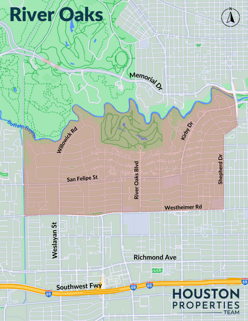 Map of River Oaks Area