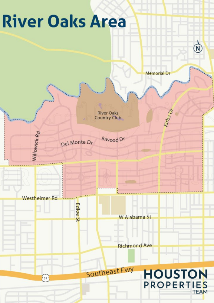 Map of River Oaks Area