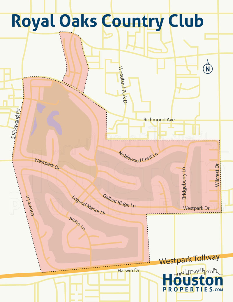 Map of Royal Oaks