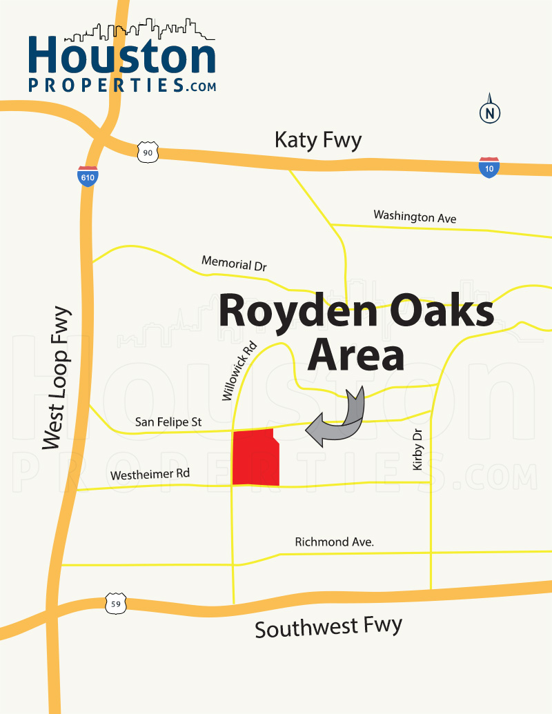 Royden Oaks/Afton Oaks Map