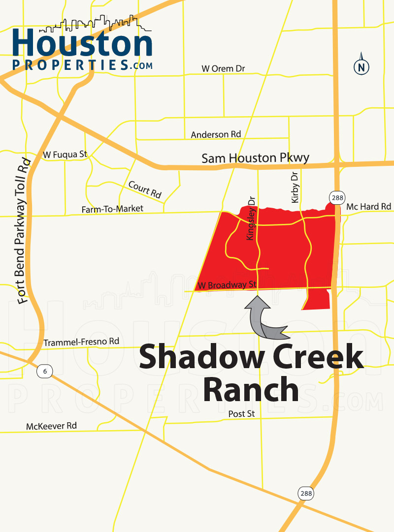 Shadow Creek Ranch Map