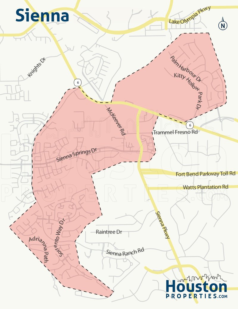 Map of Sienna Area