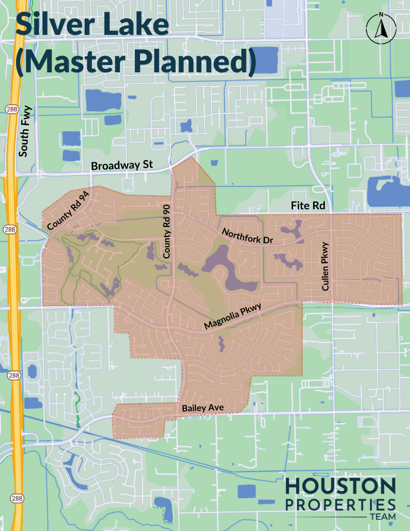 Map of Silver Lake (Master Planned)