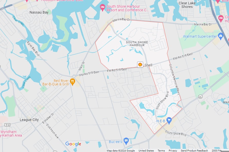 Map of South Shore Harbour (Master Planned)