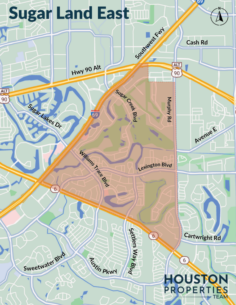 Map of Sugar Land East