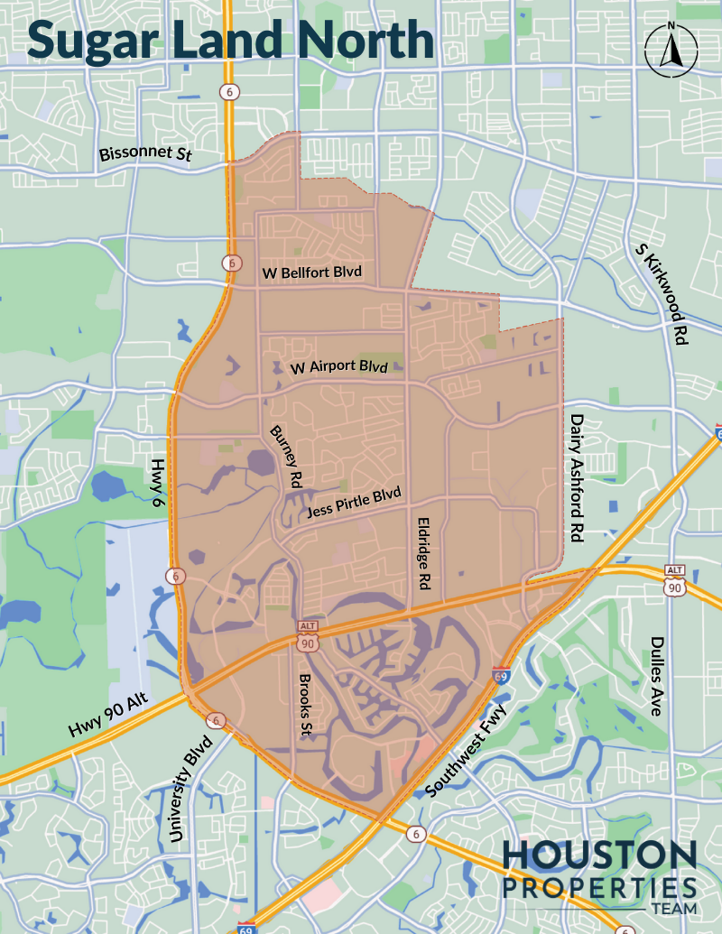 Map of Sugar Land North