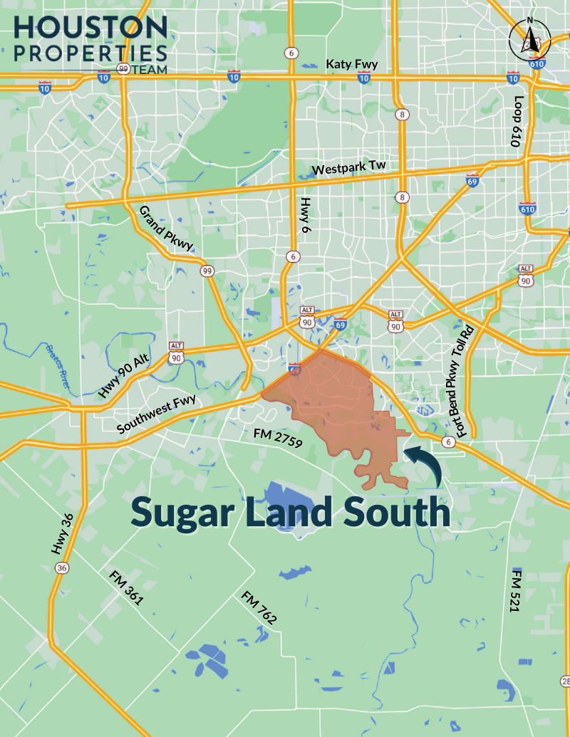 Sugar Land South Map