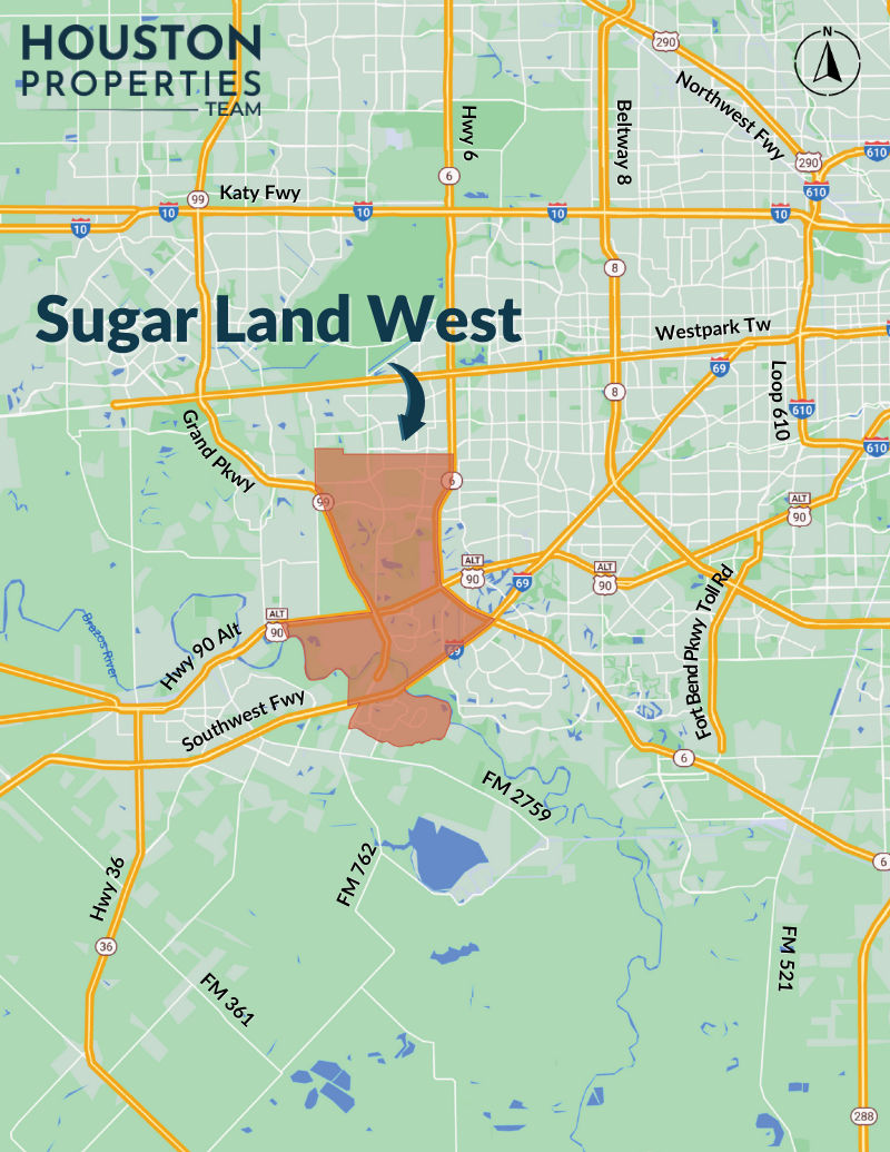 Sugar Land West Map