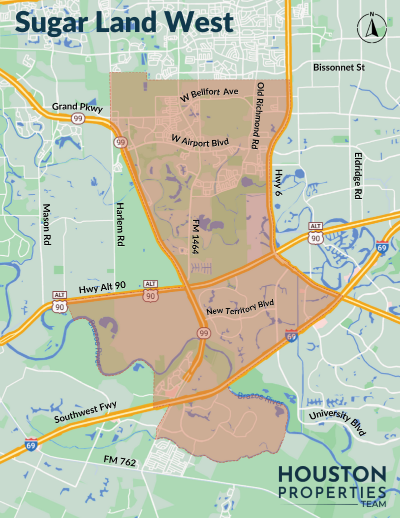 Map of Sugar Land West