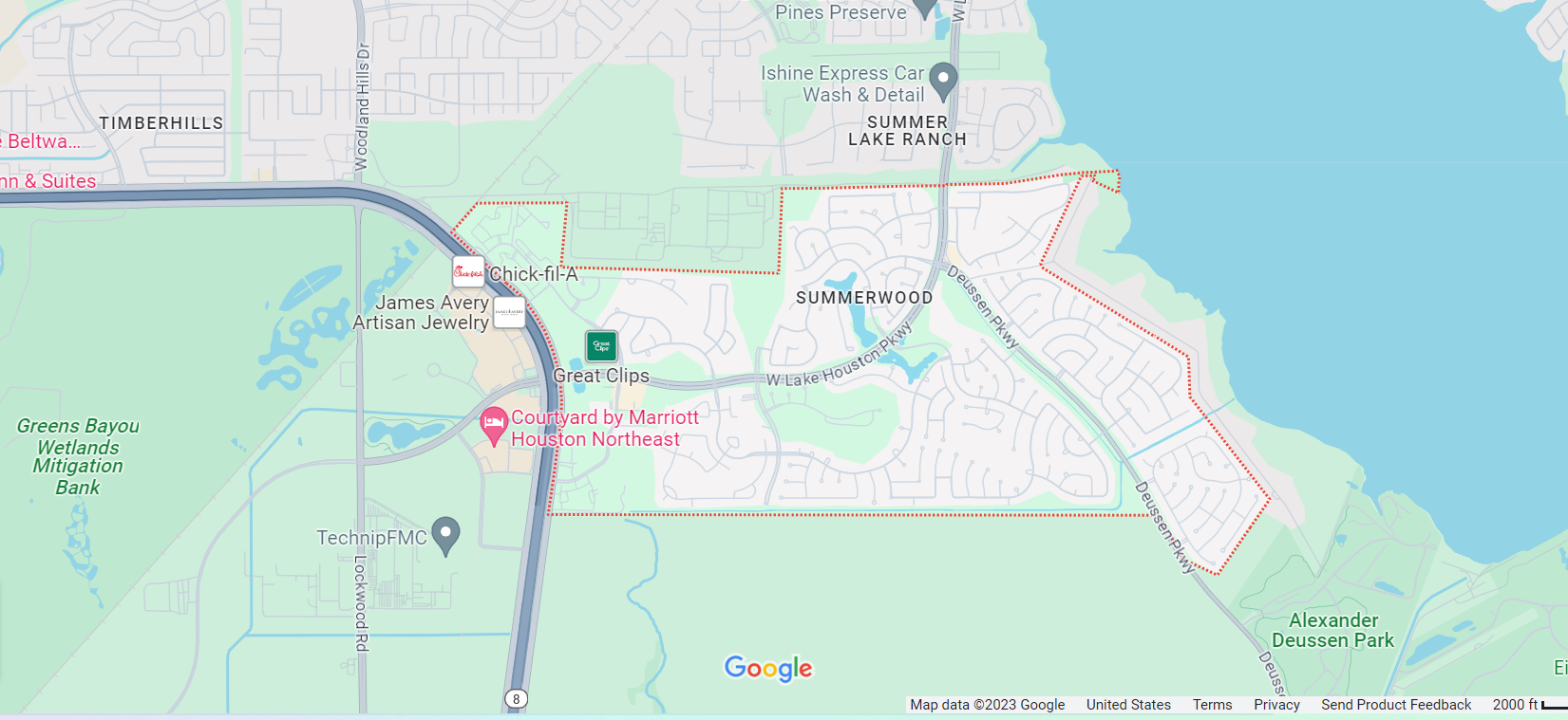 Map of Summerwood (Master Planned)