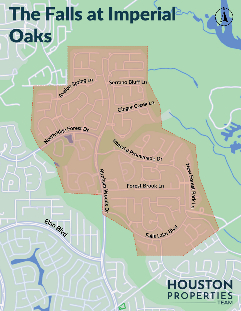 Map of The Falls at Imperial Oaks (Master Planned)