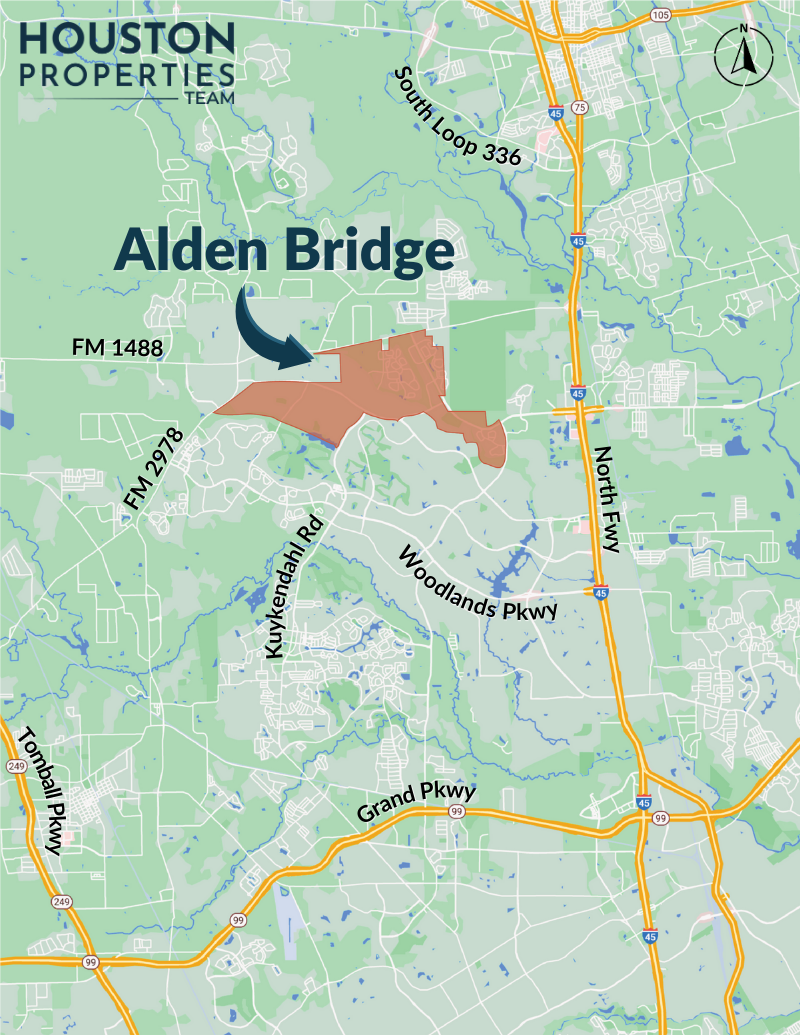 The Woodlands: Alden Bridge Map