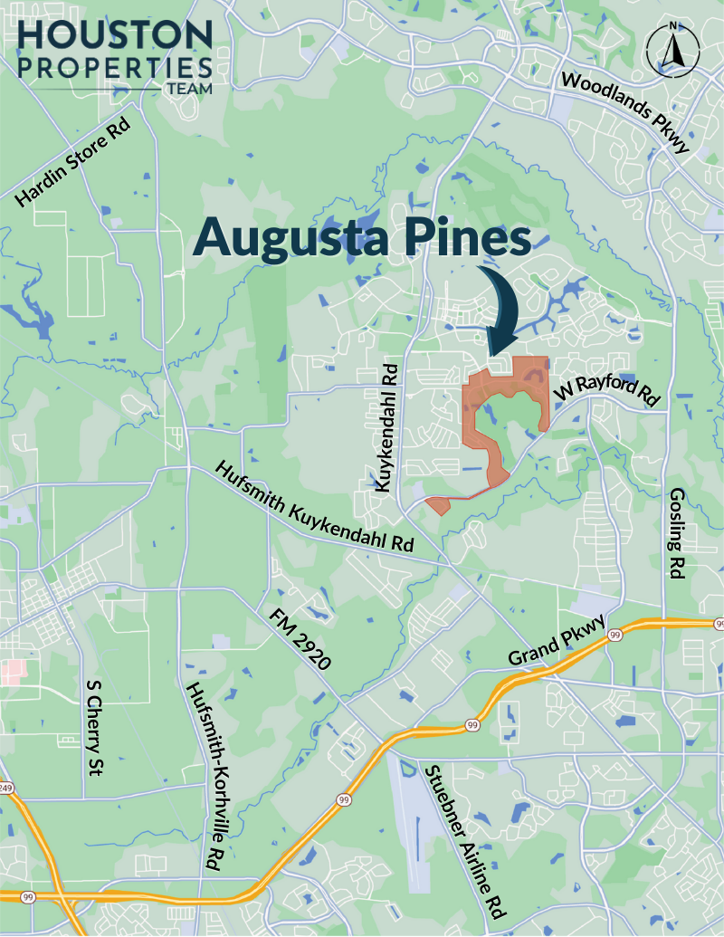 The Woodlands: Augusta Pines Map