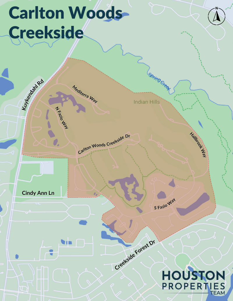 Map of The Woodlands: Carlton Woods Creekside