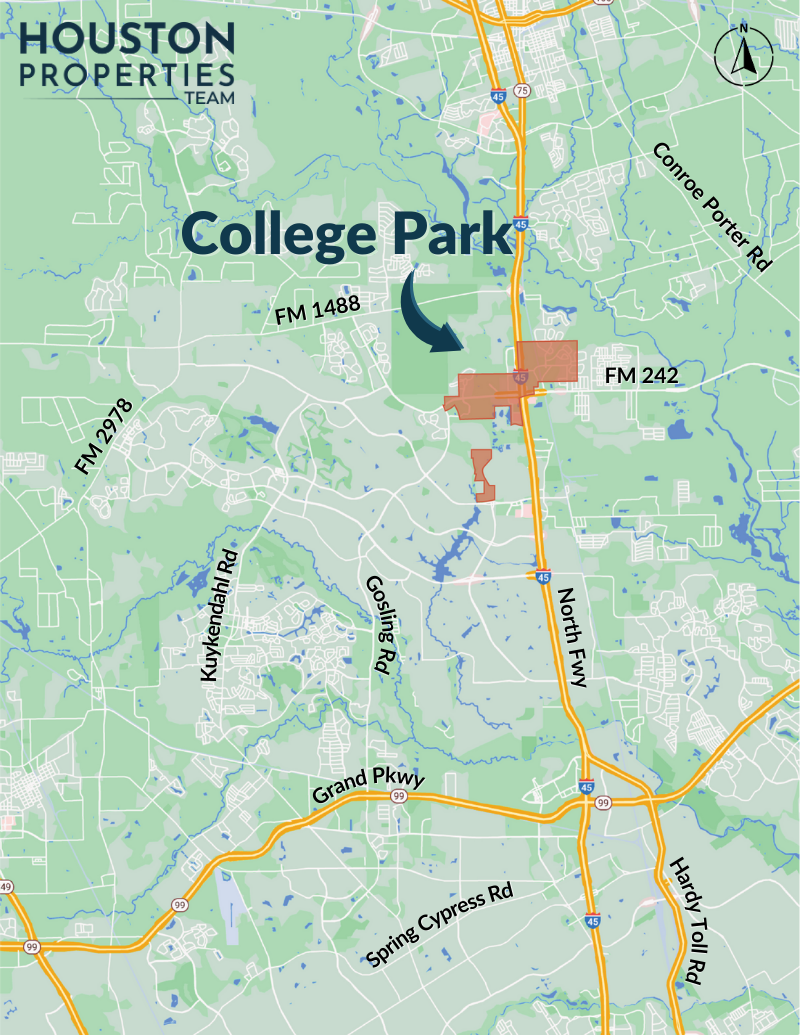 The Woodlands: College Park Map