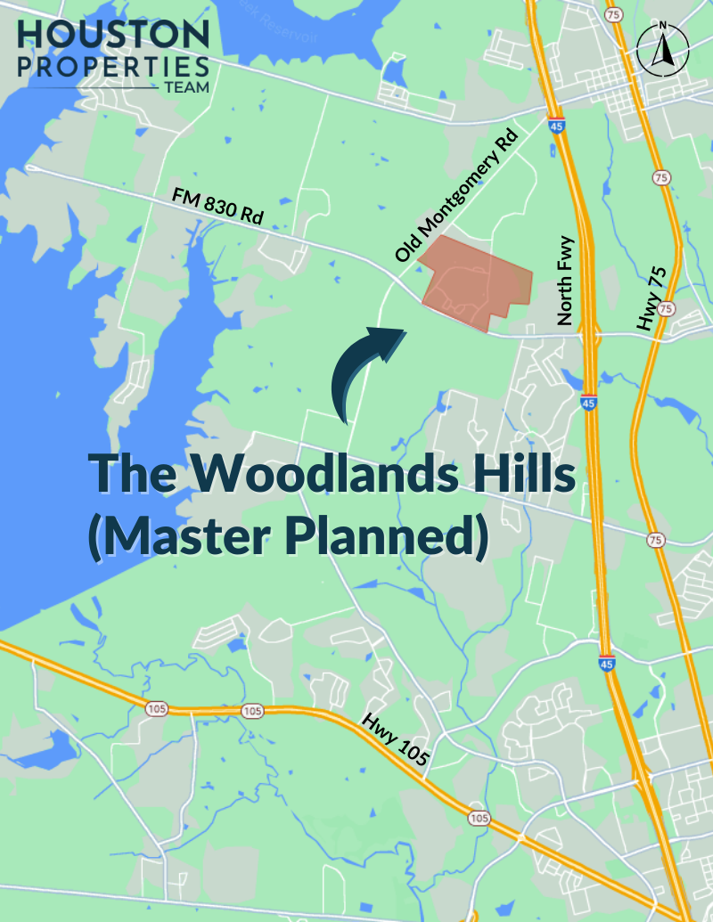 The Woodlands Hills (Master Planned) Map