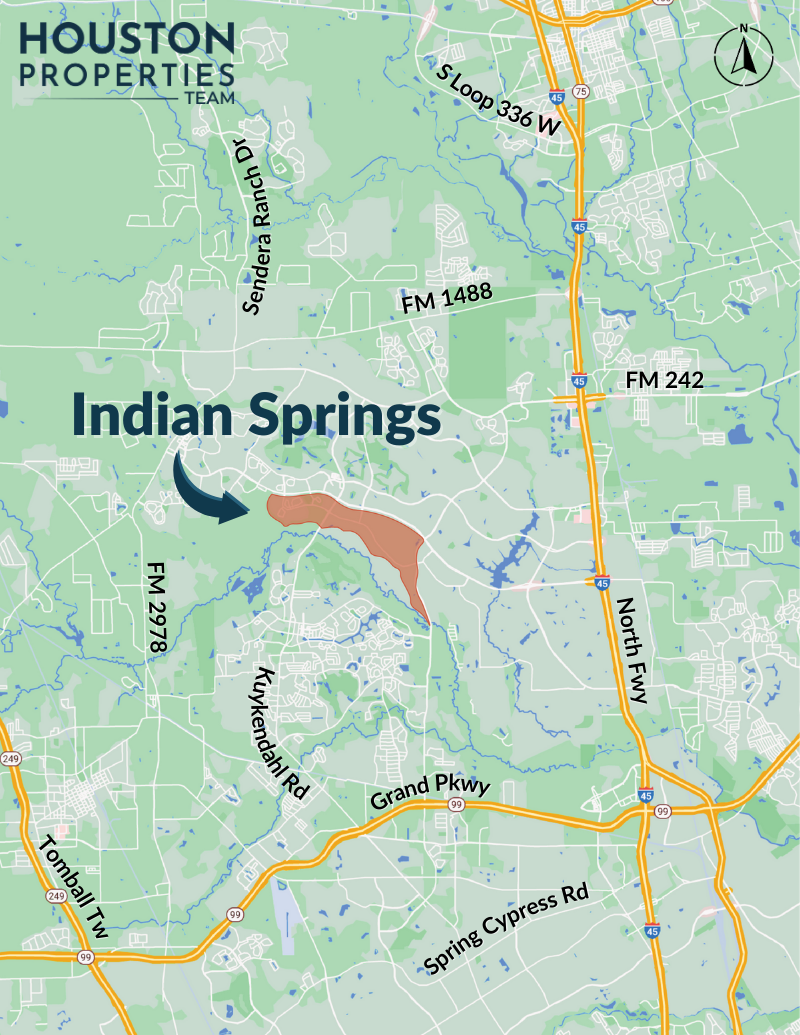 The Woodlands: Indian Springs Map