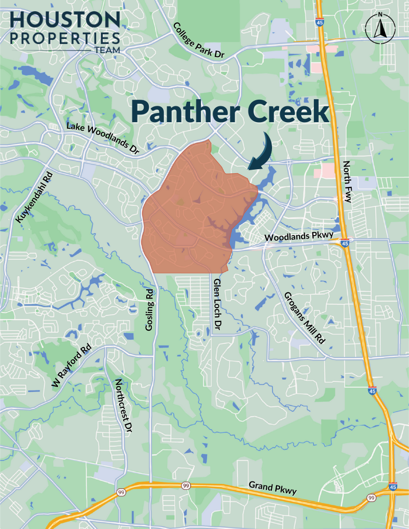 The Woodlands: Panther Creek Map