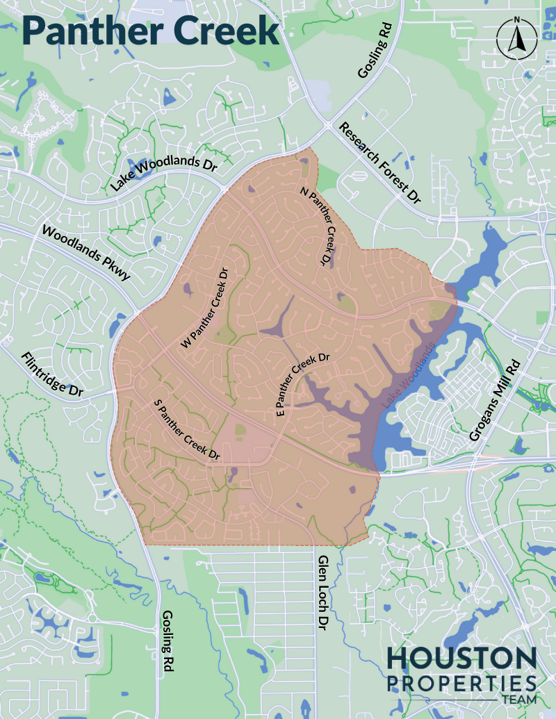 Map of The Woodlands: Panther Creek
