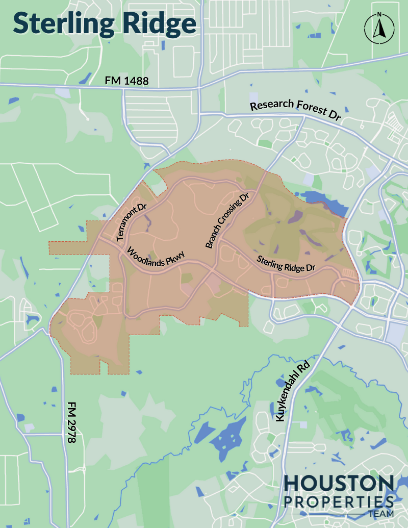 Map of The Woodlands: Sterling Ridge