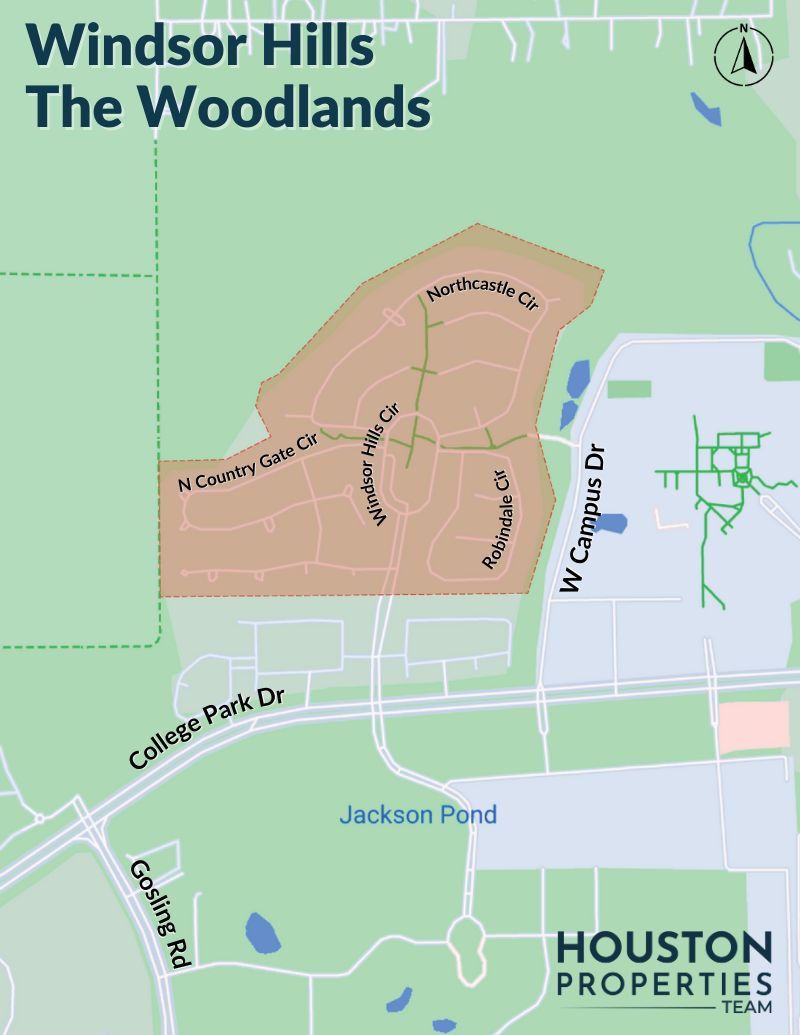 Map of The Woodlands: Windsor Hills