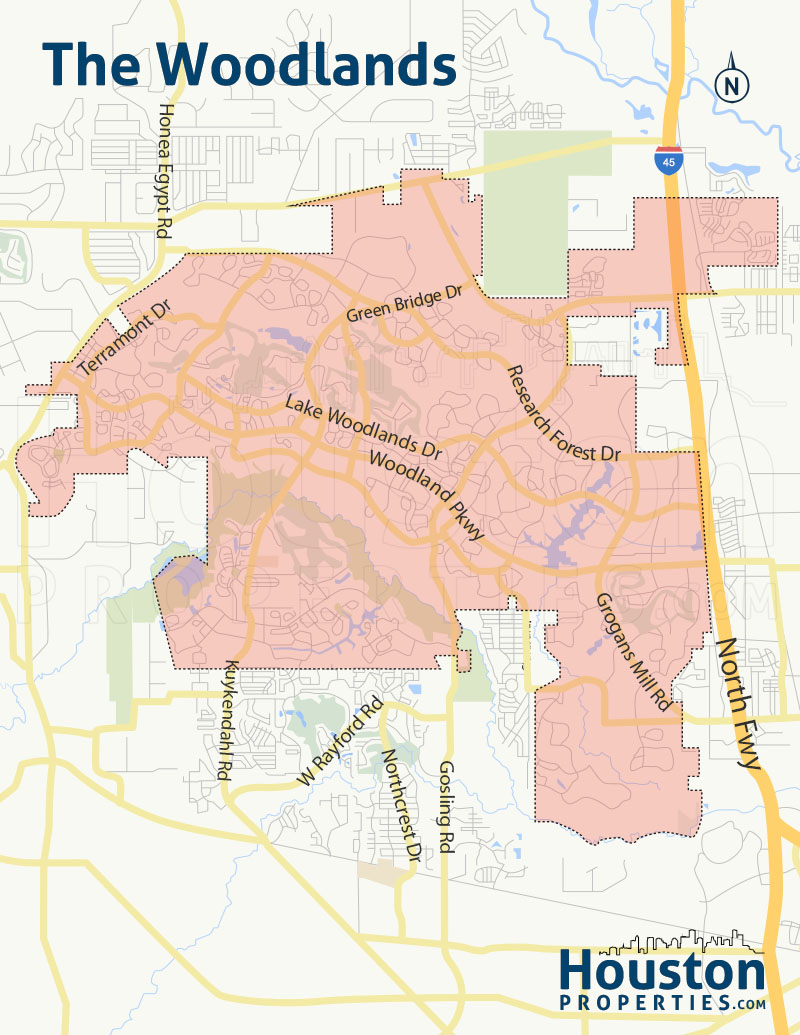 Map of The Woodlands