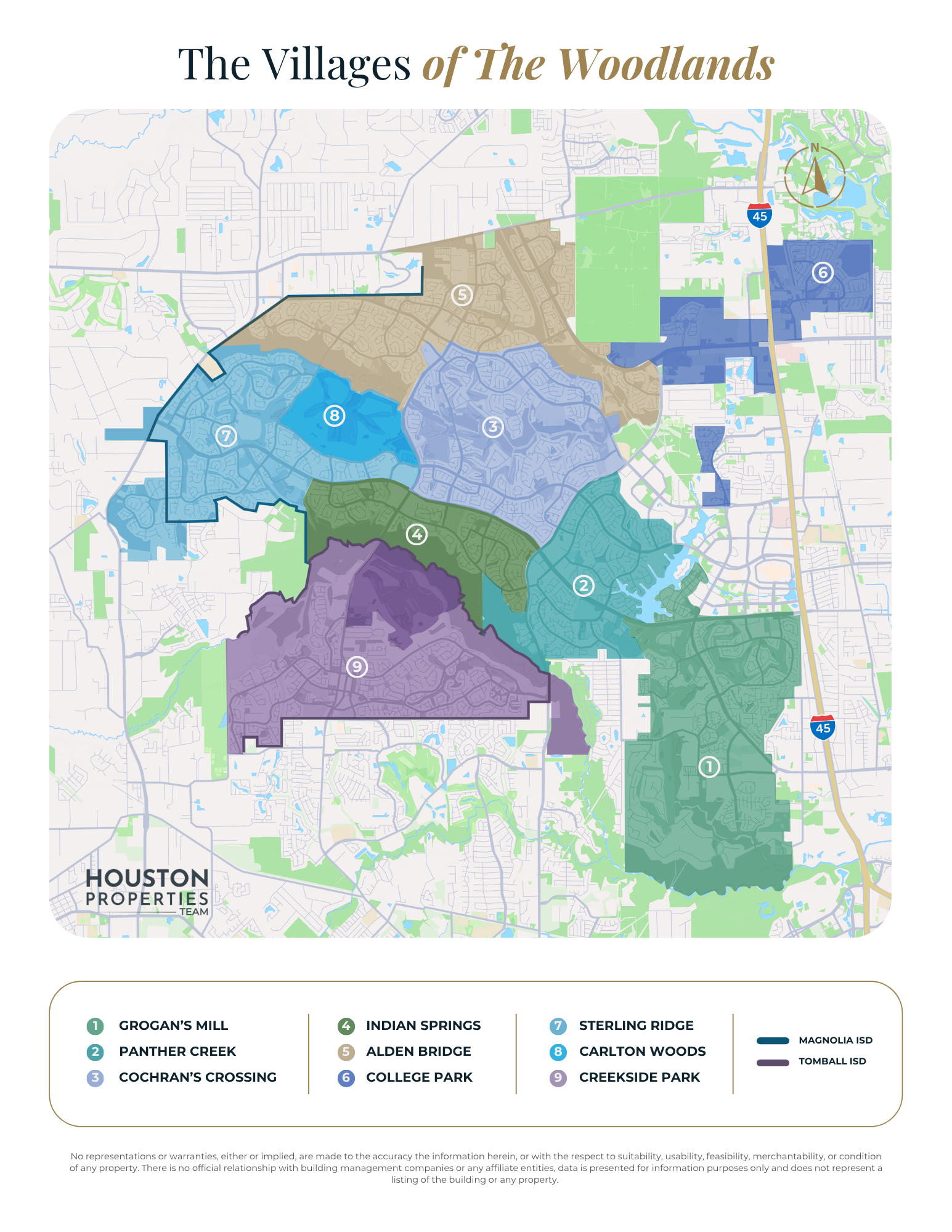 Map of The Woodlands