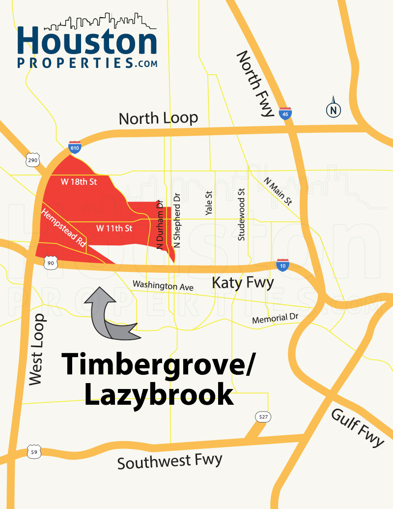 Timbergrove/Lazybrook Map