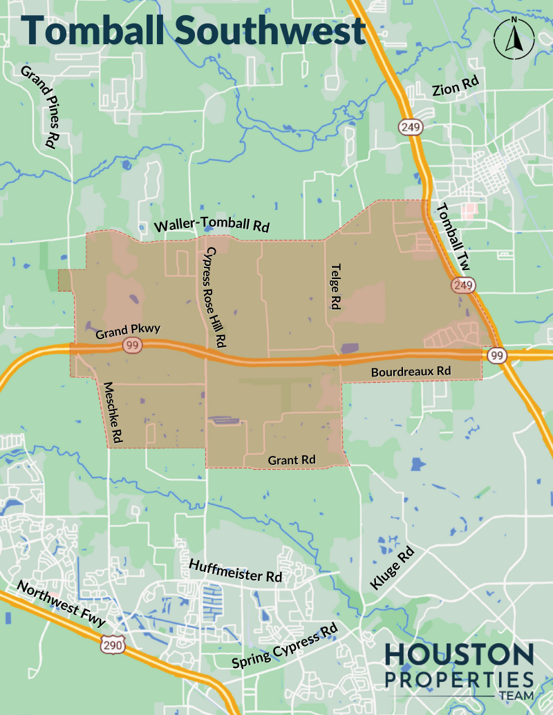 Map of Tomball Southwest
