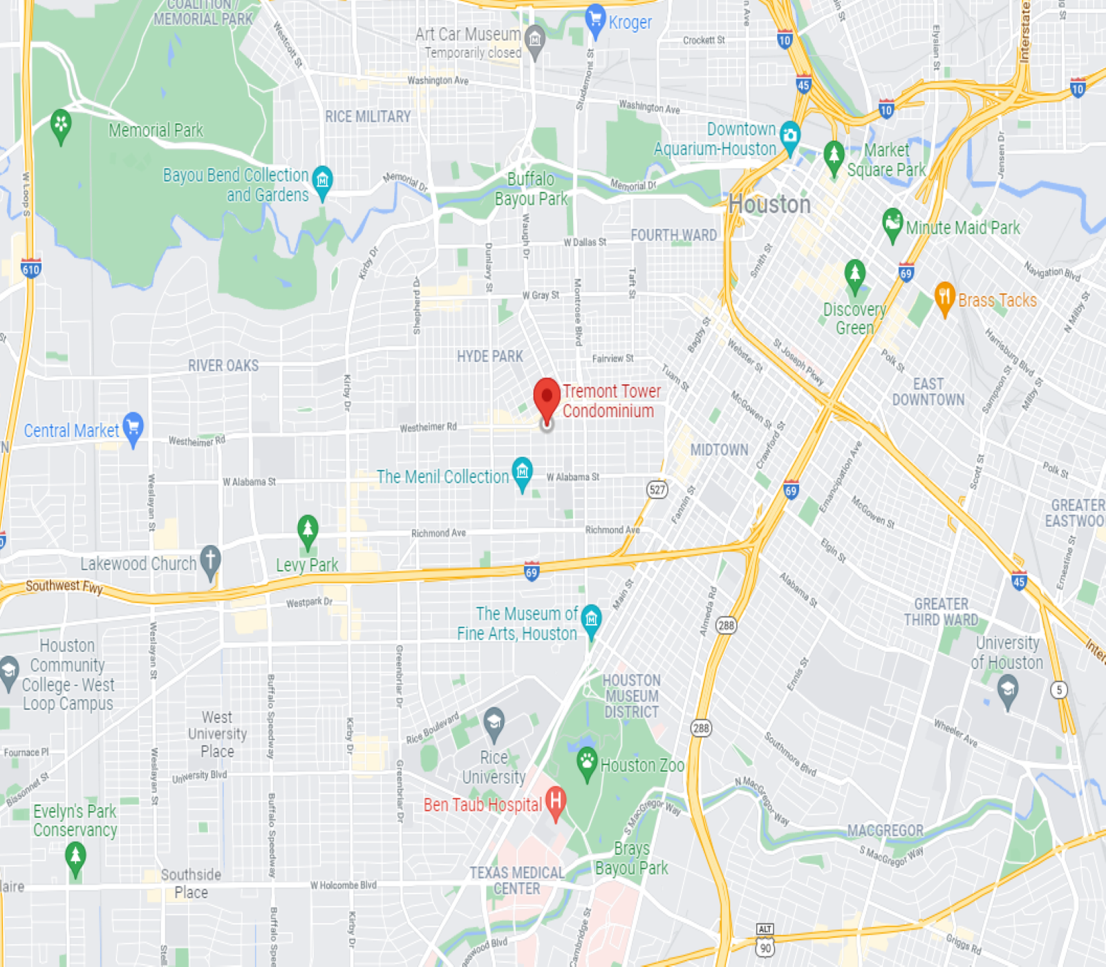 Map of Tremont Tower