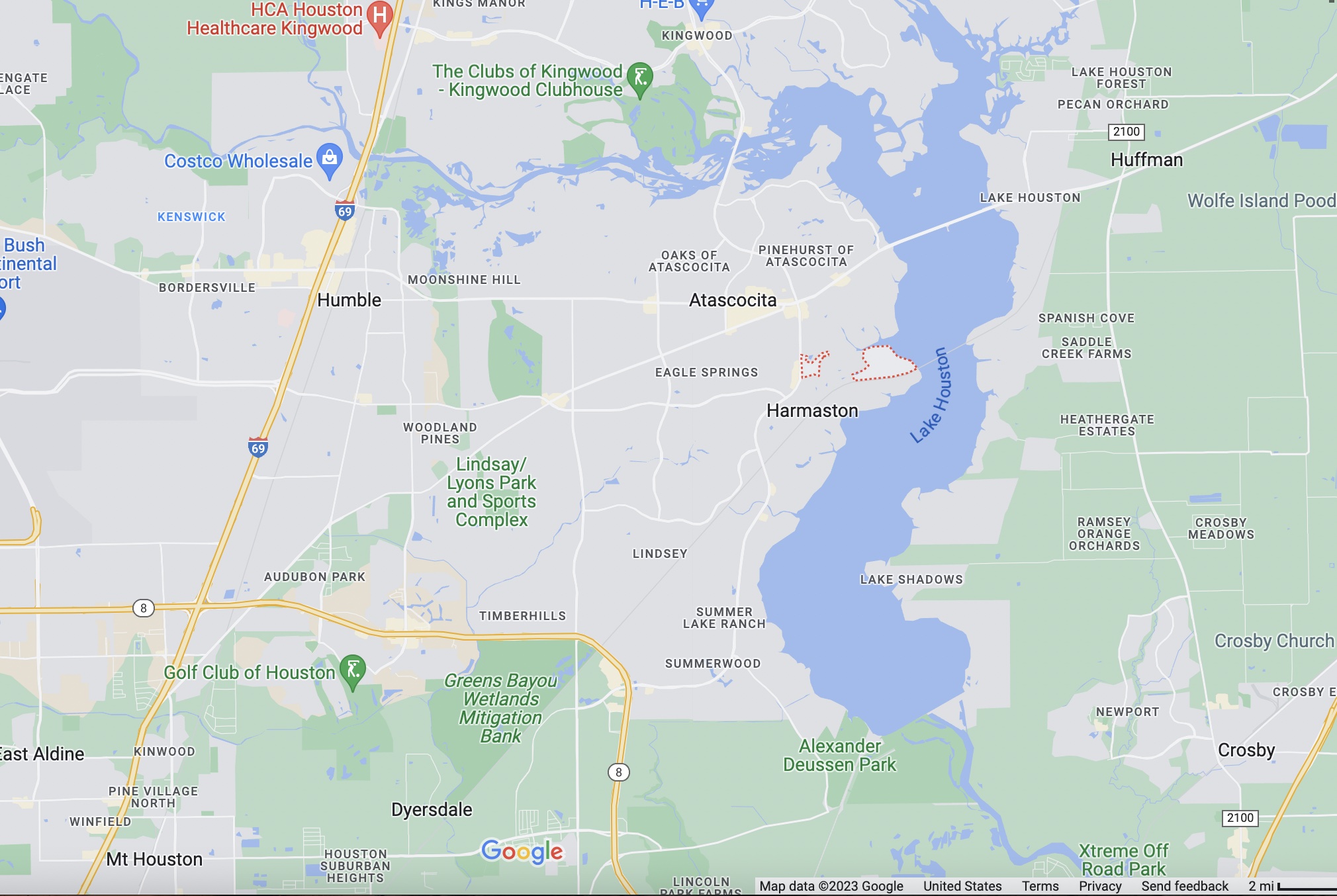 Walden on Lake Houston Map