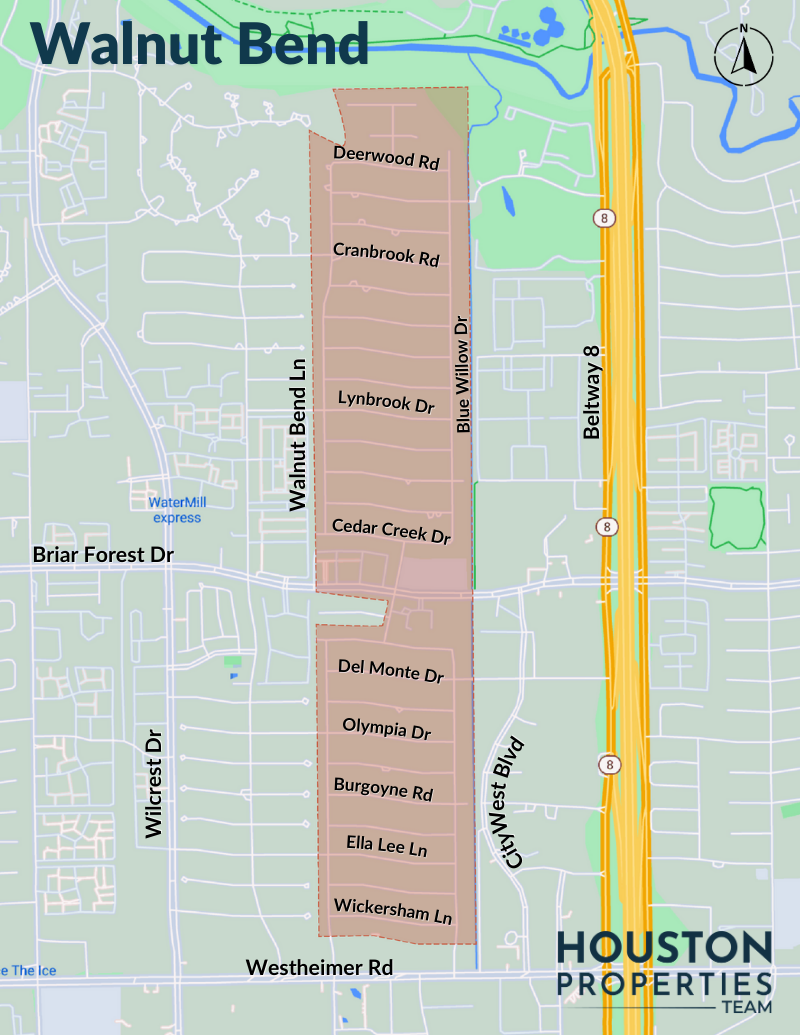 Map of Walnut Bend