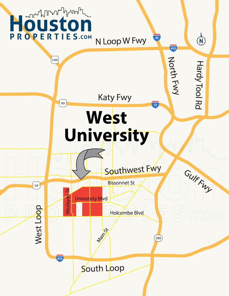 West University/Southside Area Map