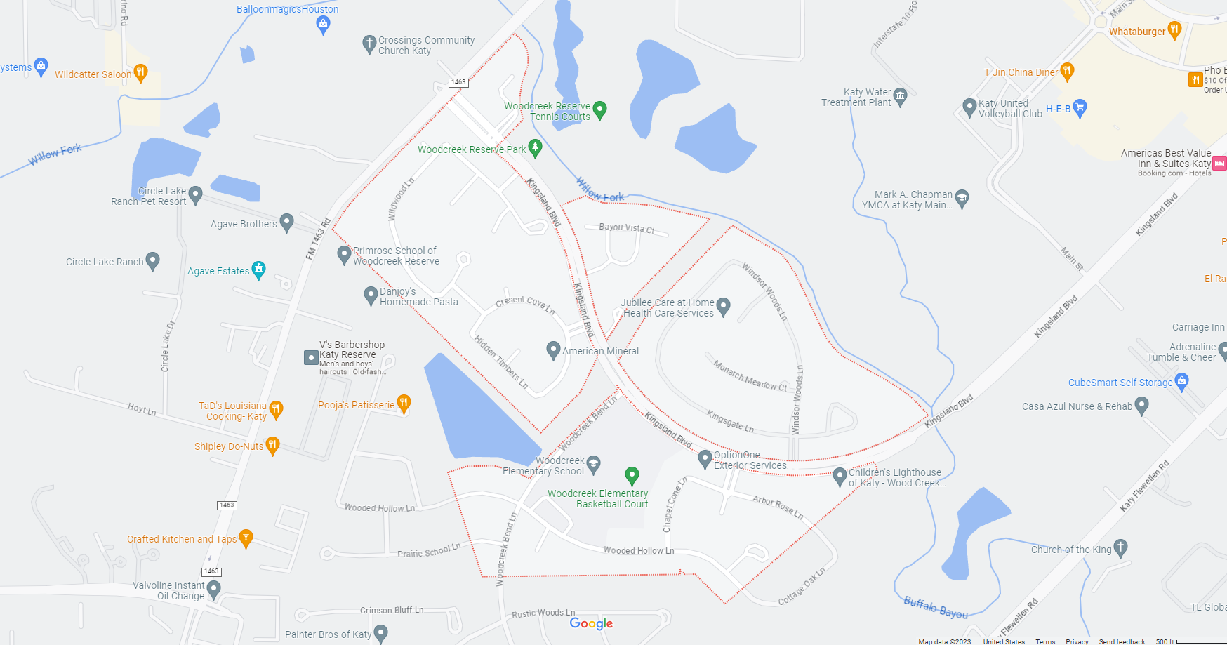 Map of WoodCreek Reserve