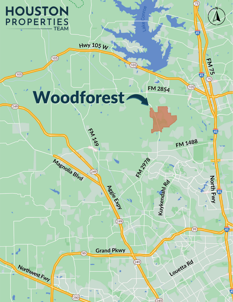 Woodforest Development (Master Planned) Map